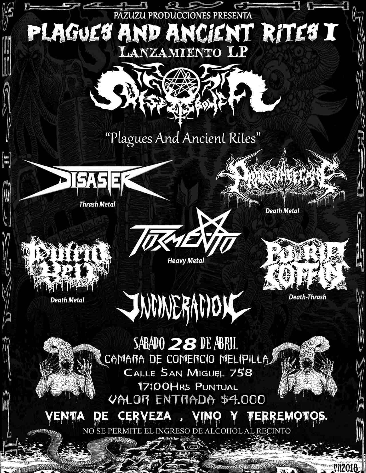 28 de Abril: Plagues and Ancient Rites I en Melipilla