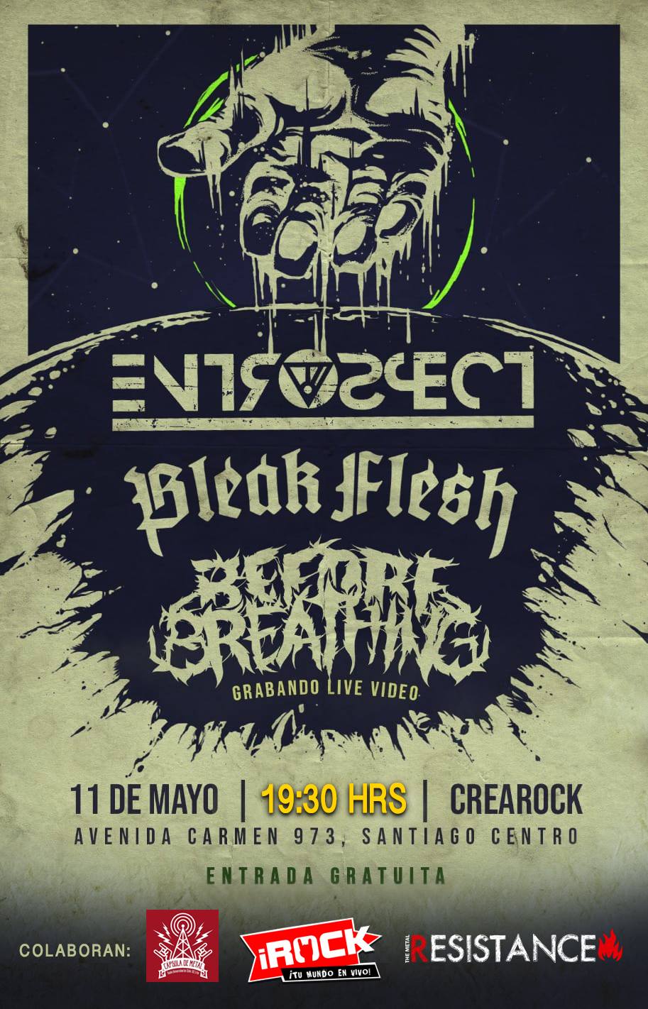 11 de Mayo: Bleak Flesh, Entrospect y Before Breathing en Santiago