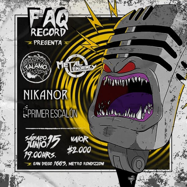 15 de Junio: Metal Tendency, Nikanor, Primer Escalon y Talamo en Santiago