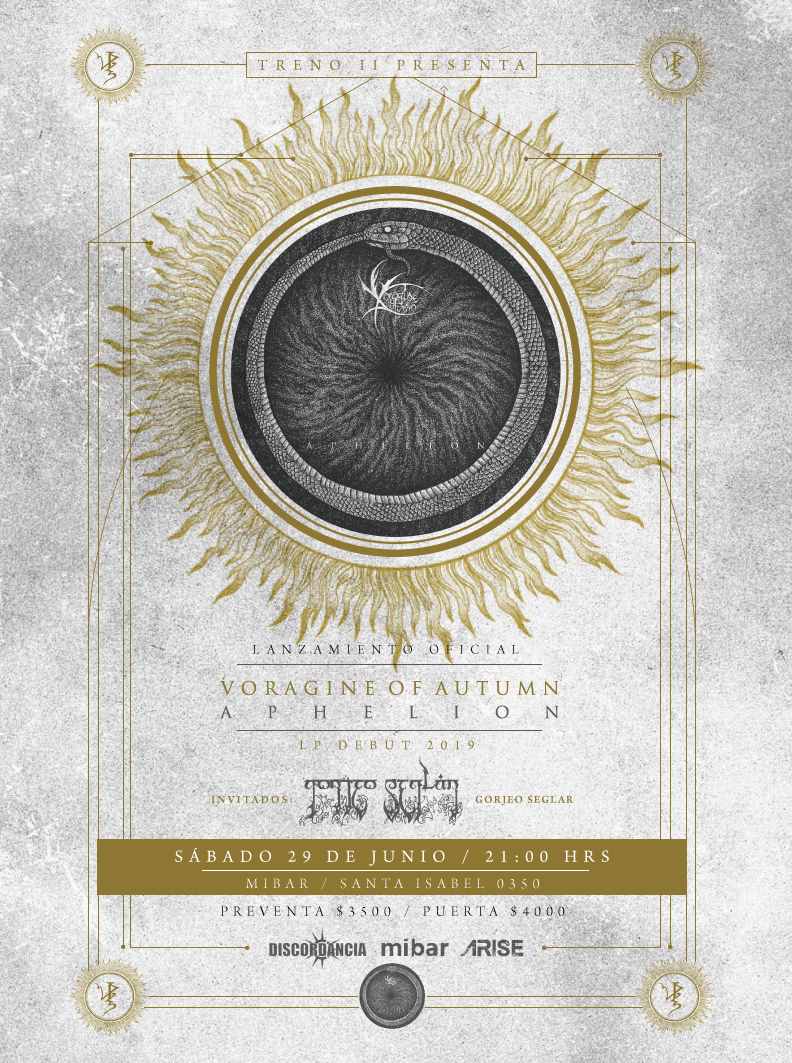 29 de Julio: Treno II - Lanzamiento de "Aphelion" de Voragine Of Autumn junto a Gorgeo Seglar en Santiago