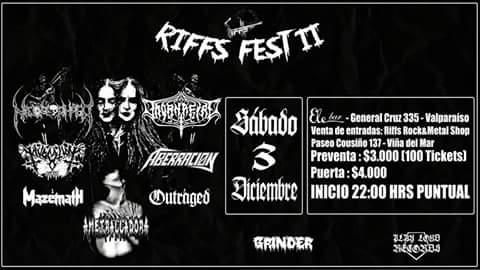 3 de Diciembre: Riffs Fest II en Valapraíso