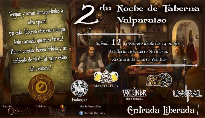 11 de Febrero: 2a Noche de Taberna en Valparaíso