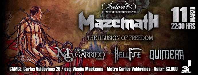 11 de Marzo: Lanzamiento de «The Illusion of Freedom» de Mazemath en Santiago