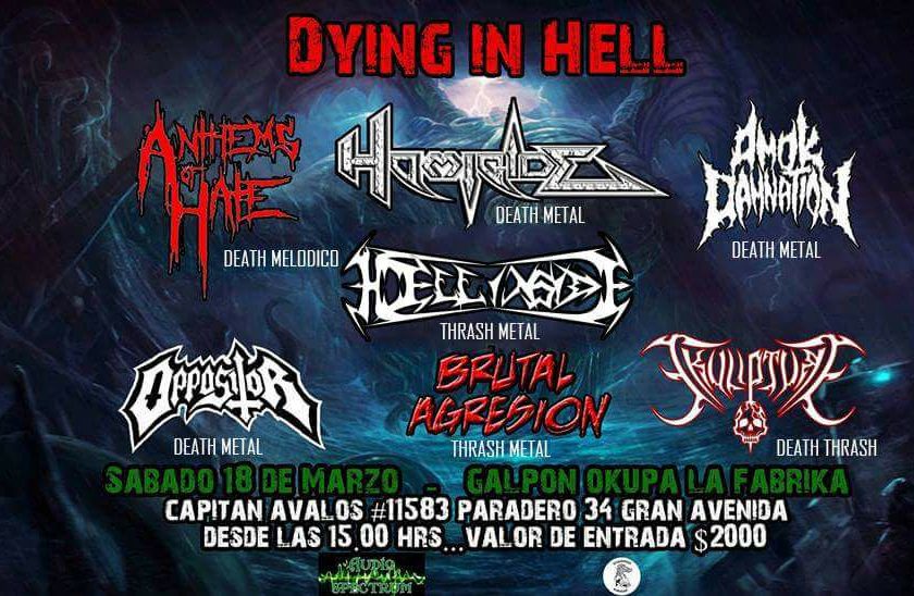 18 de Marzo: Dying In Hell en Santiago