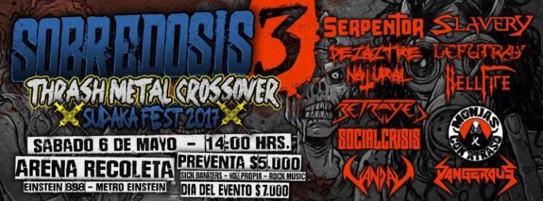 6 de Mayo: Sobredosis Thrash Metal Crossover III en Santiago