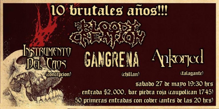 27 de Mayo: 10mo Aniversario de Bloody Creation en Concepción